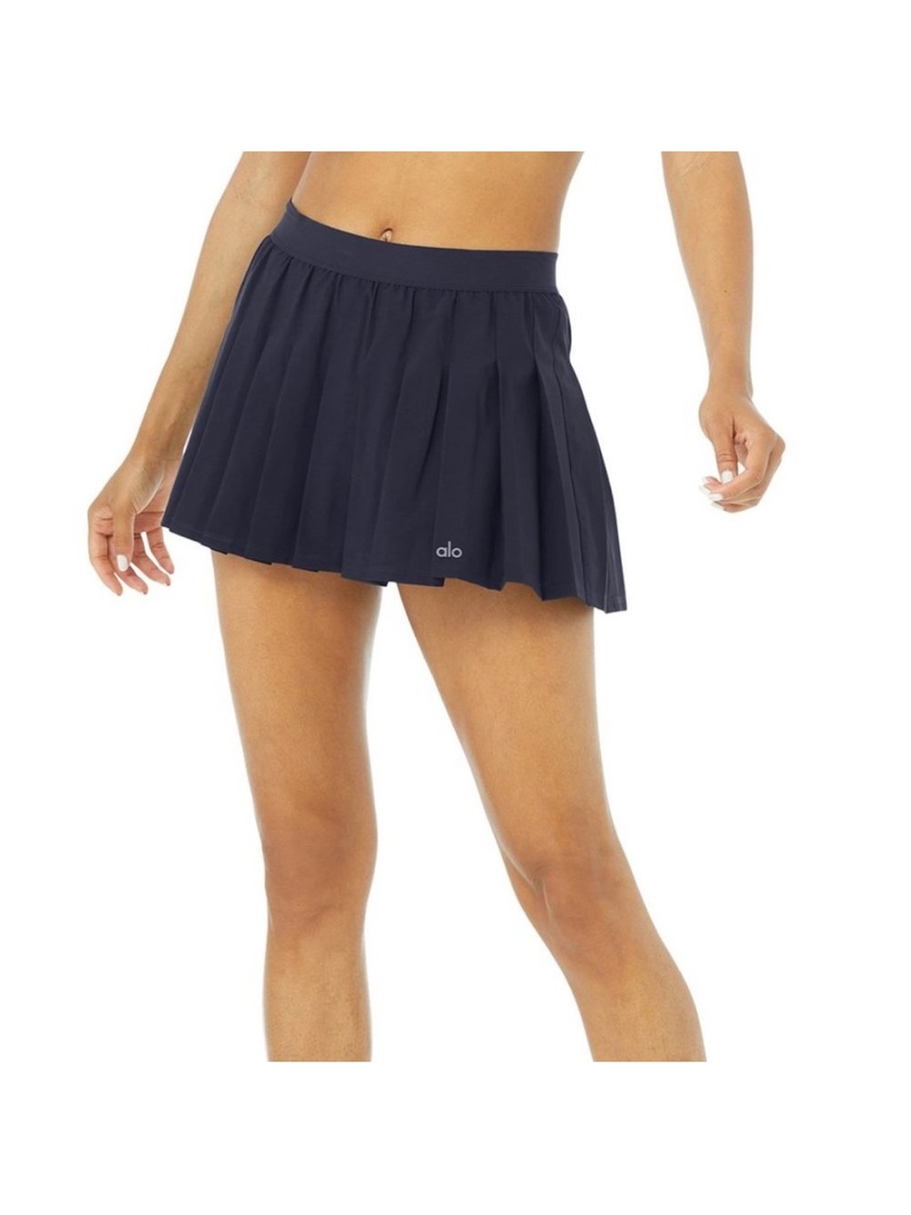 ALO Yoga Navy Pleated Mini Skort